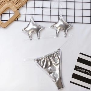 Silver Star Sexy Two Piece Bikini Swimsuit